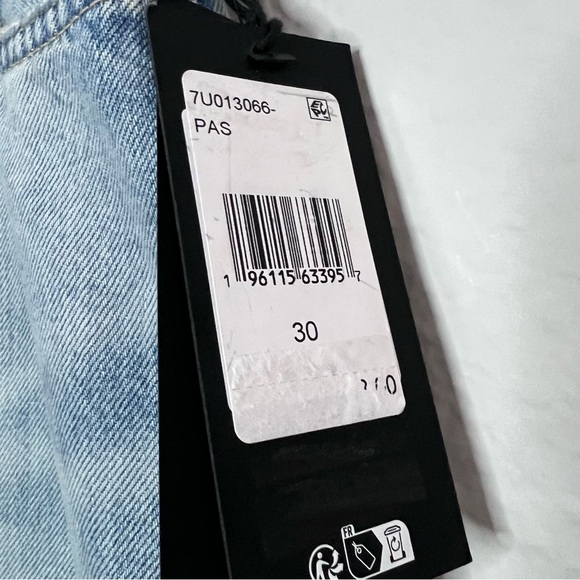 7 For All Mankind Women’s Light Blue Distressed Midi Skirt - Picture 4 of 4